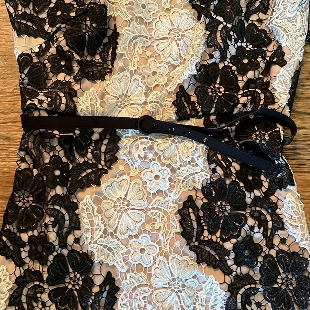 Jax Black Label lace dress with belt detail size 14