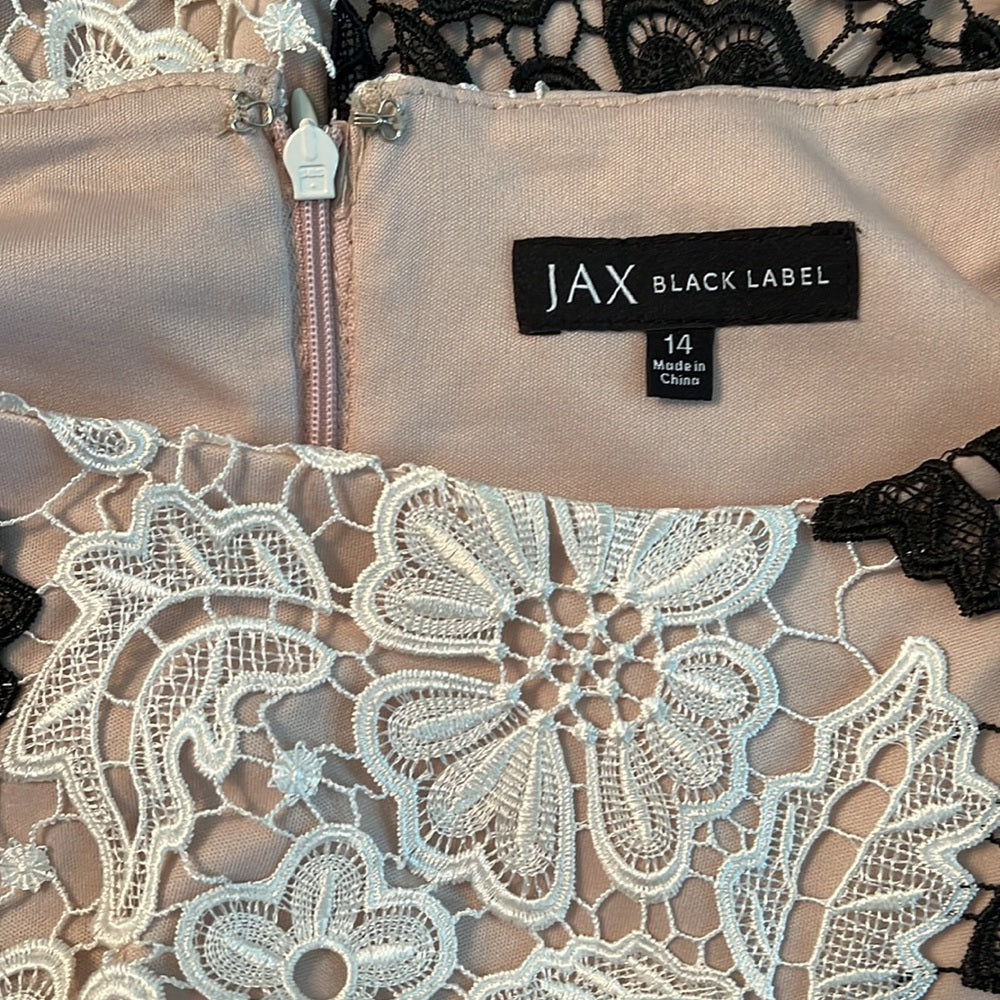 Jax Black Label lace dress with belt detail size 14
