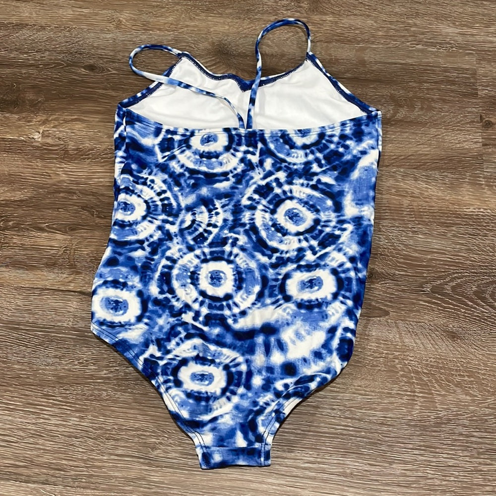 Kami Girl’s Blue Tie-Dye Bathing Suit - 12