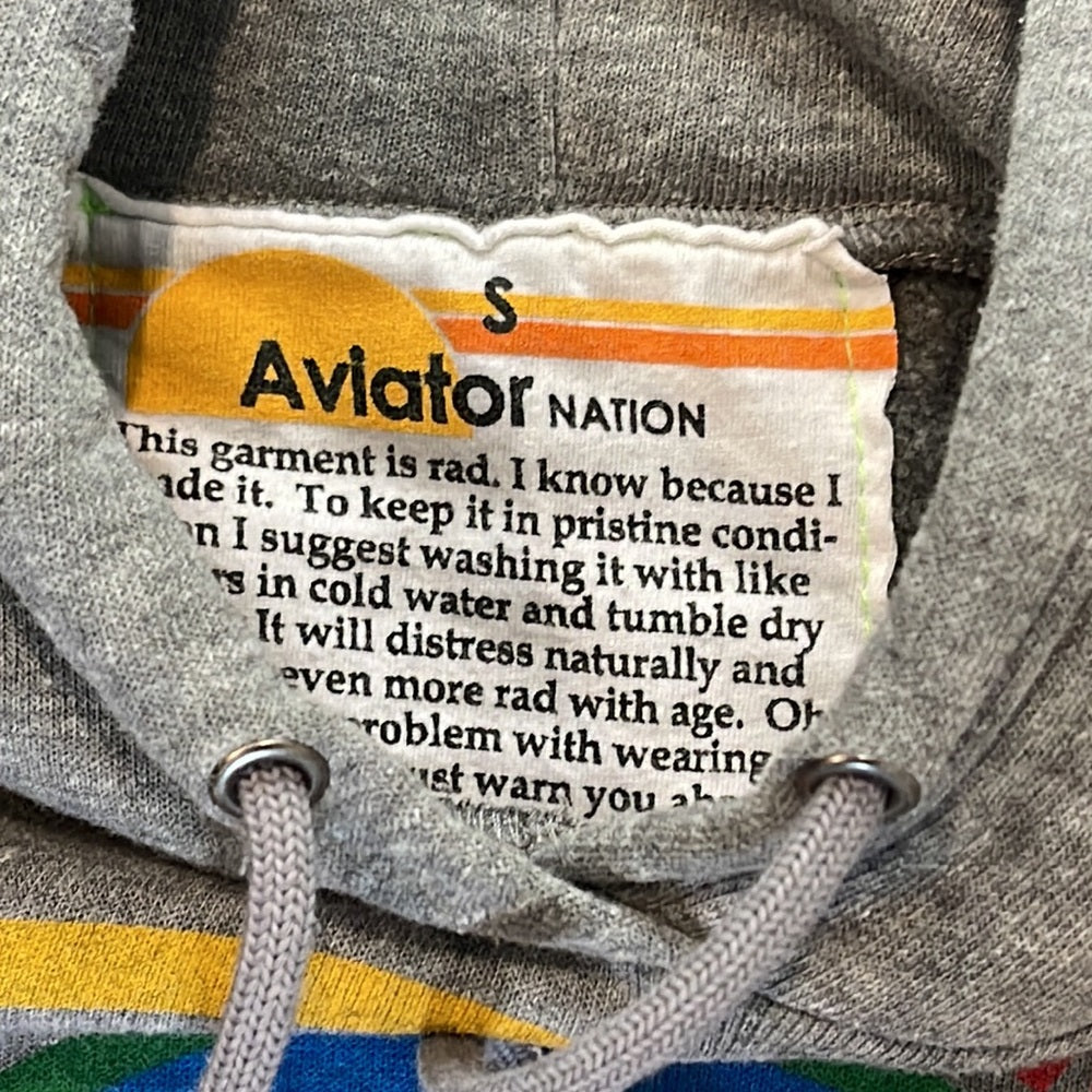 Aviator Nation Women’s Grey Hooded Sweatshirt Size Small