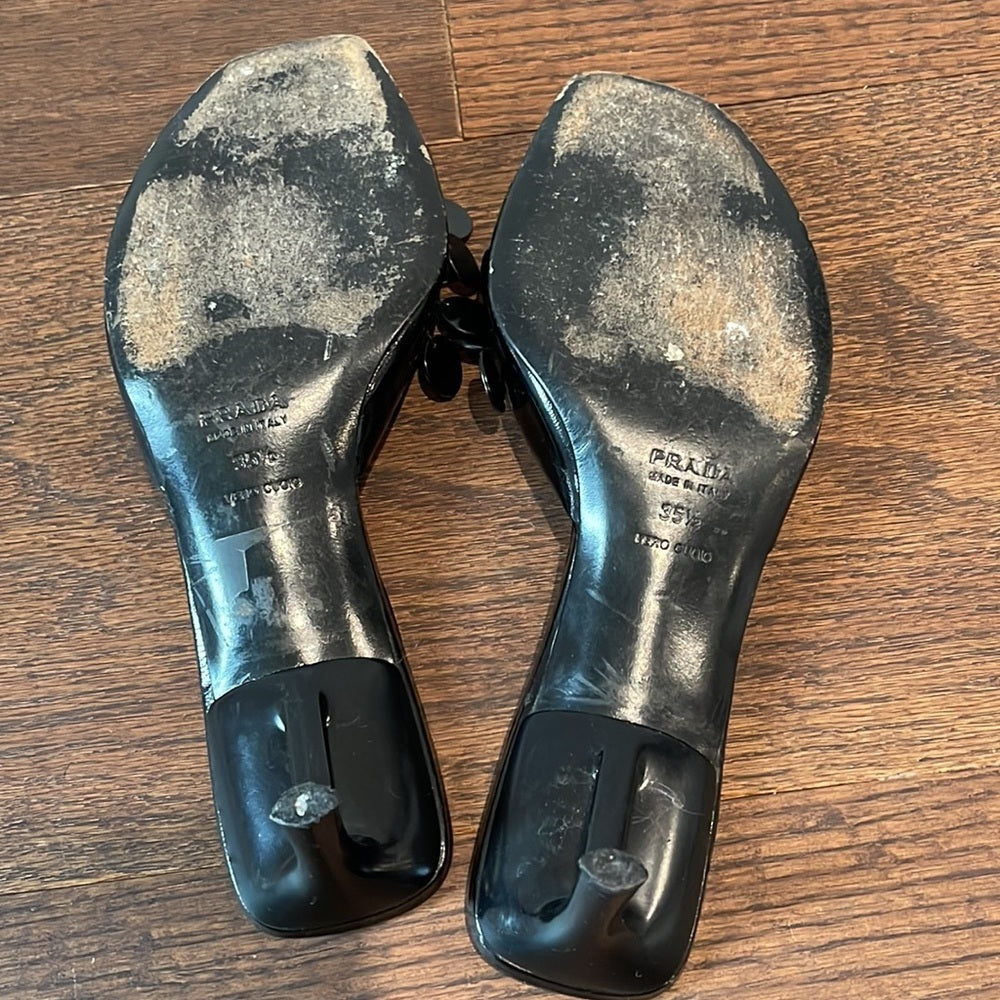 Prada Black Women’s Sandals Size 35.5