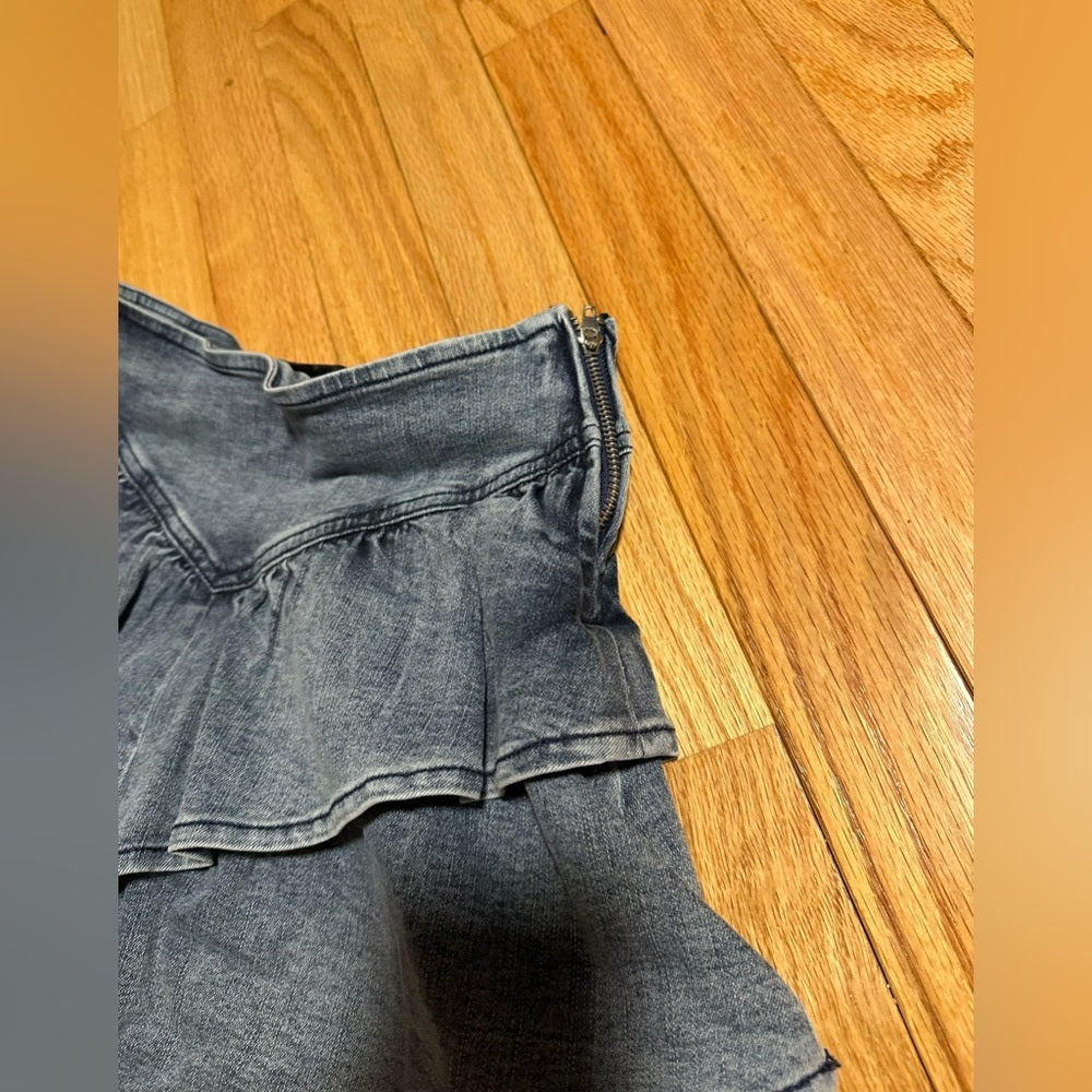 Katie J NYC Kids Blue Grey Jean Skirt Size Large