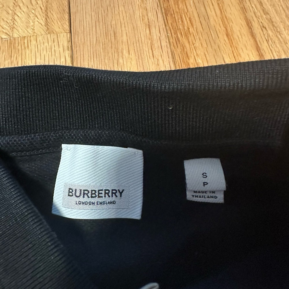 Burberry Men’s Black Polo Shirt Size Small