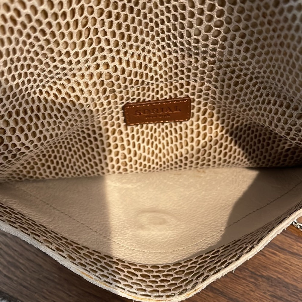 Sorial Brown and Beige Shoulder or Clutch Bag