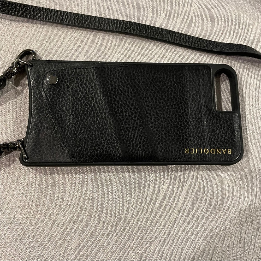 Bandolier Black Zipper Wallet Pouch and Apple IPhone 8 Case