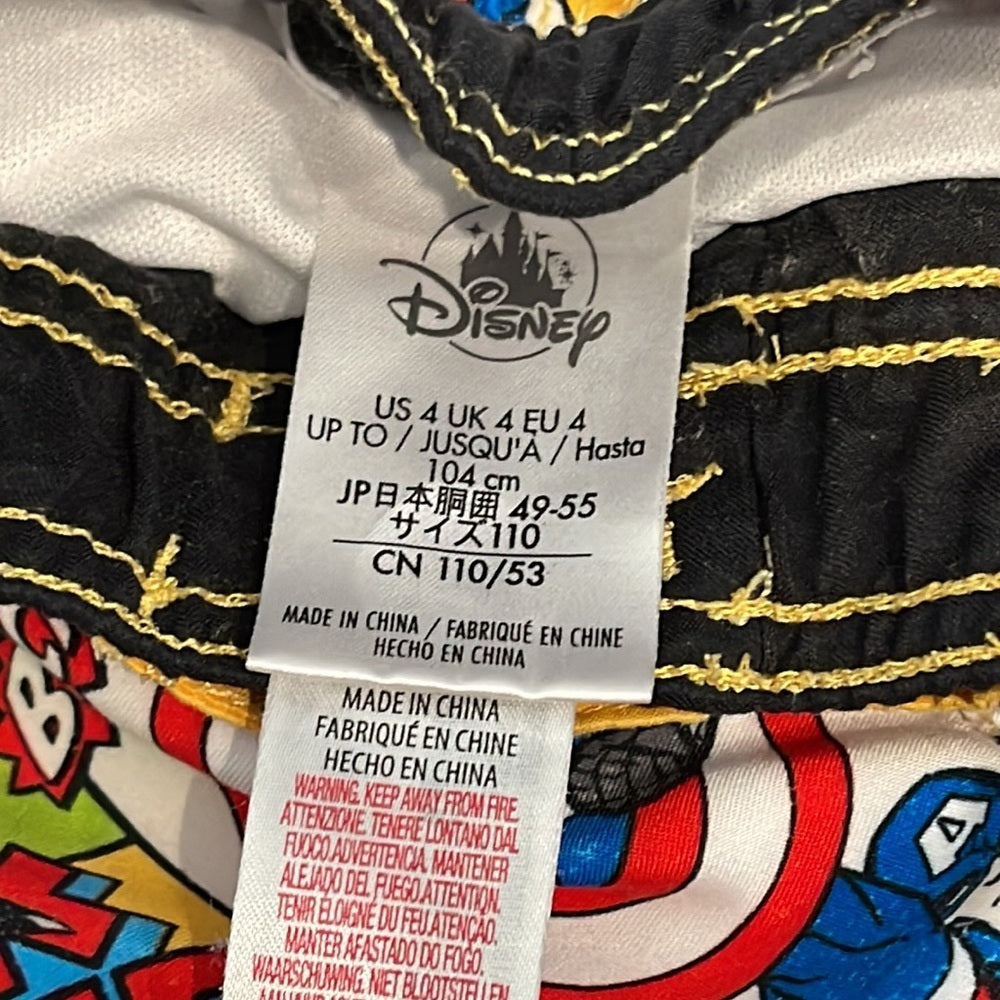 Boys Disney Avengers Bathing Suit Size 4