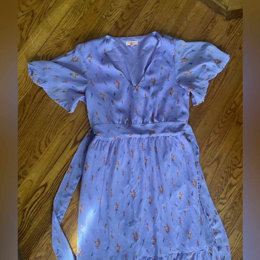 Re:named Lavender Floral Maxi Dress Size Large