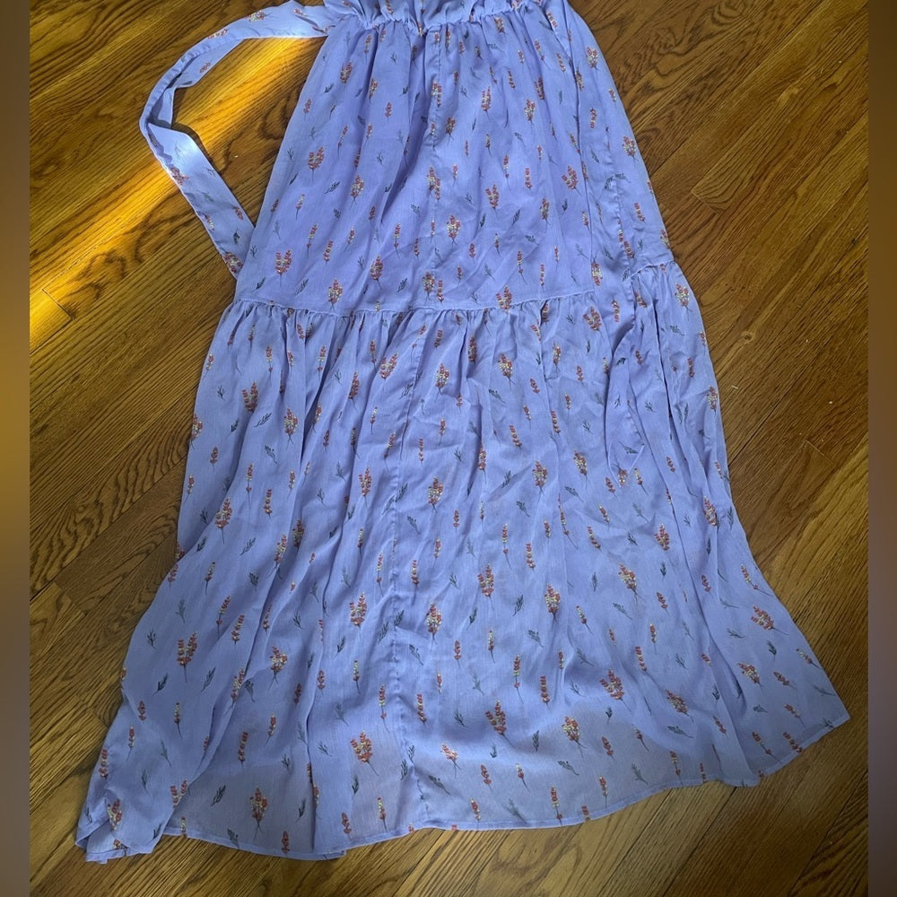 Re:named Lavender Floral Maxi Dress Size Large