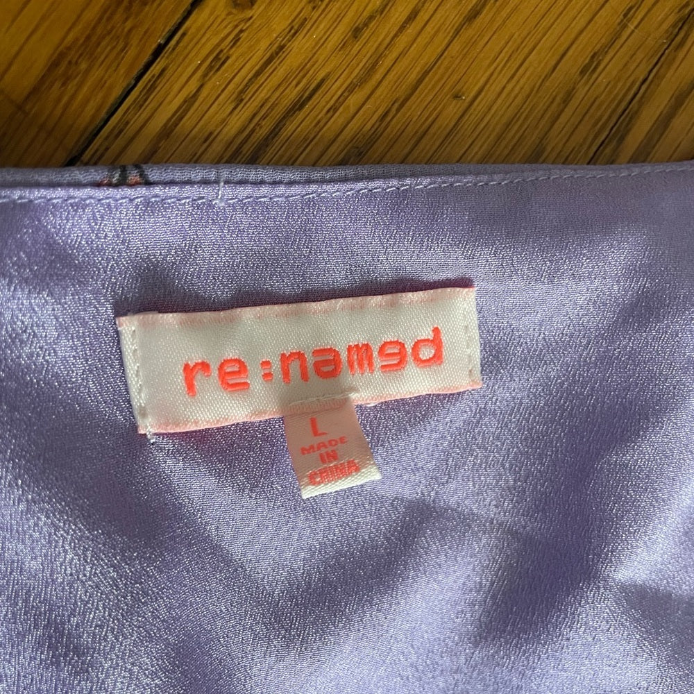 Re:named Lavender Floral Maxi Dress Size Large