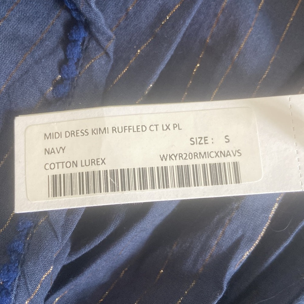 NWT Women’s Paupette St Barth dress. Blue and gold. Size S