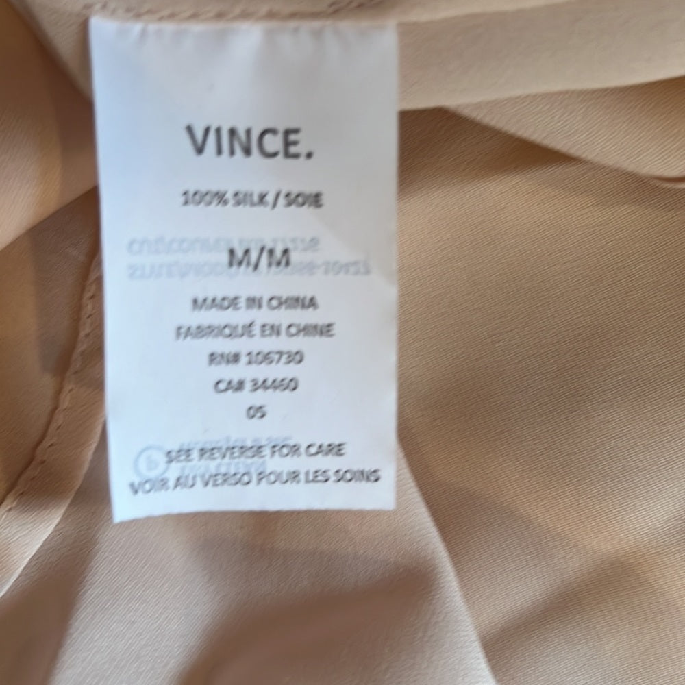 NWT Vince Woman’s Beige Blouse Size Medium