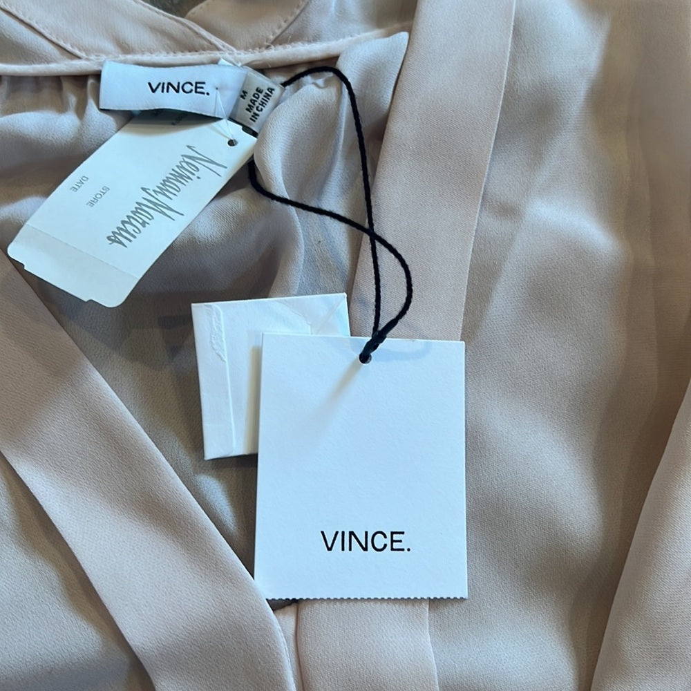 NWT Vince Woman’s Beige Blouse Size Medium