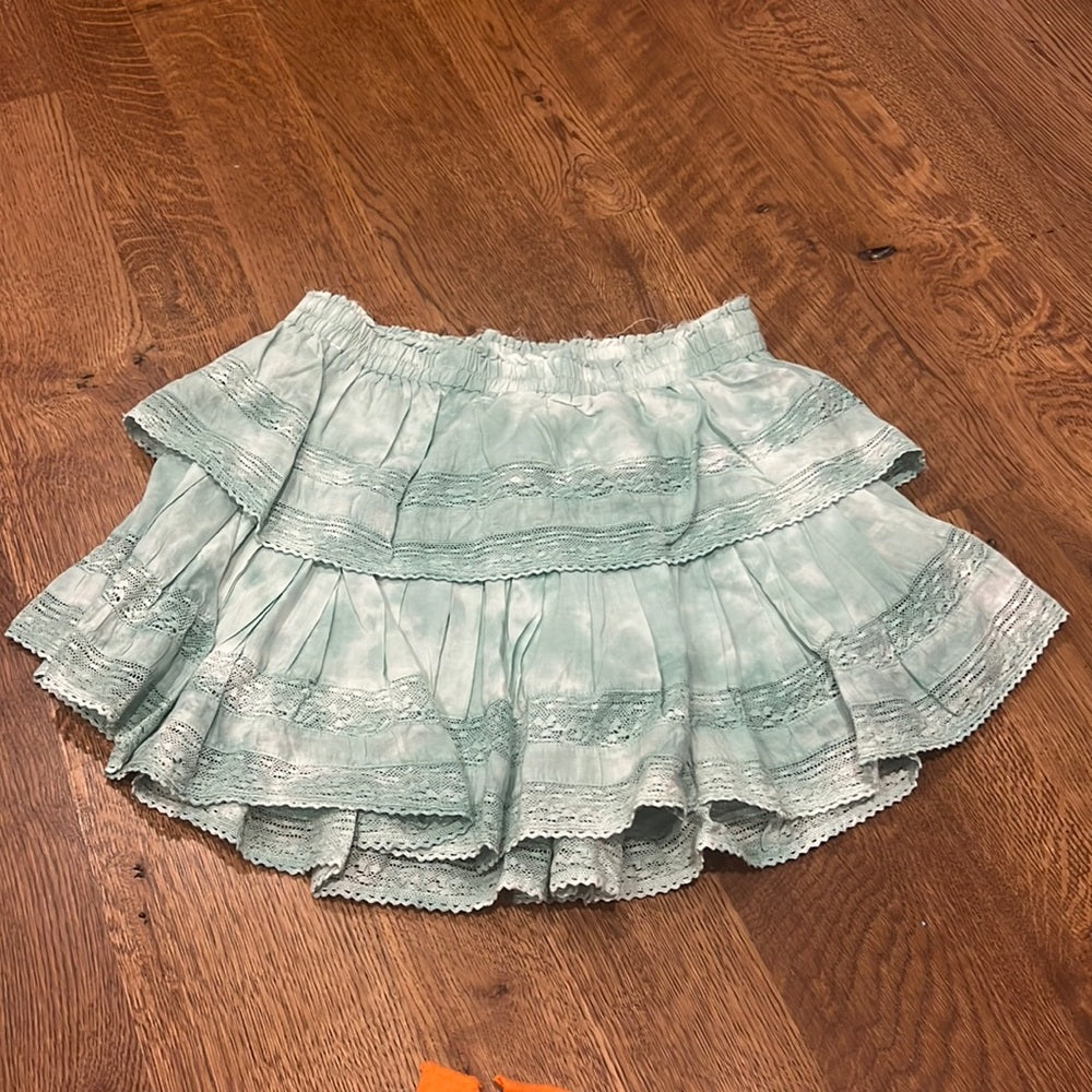 NWT LoveShackFancy Women’s Skirt Green and White Size XS