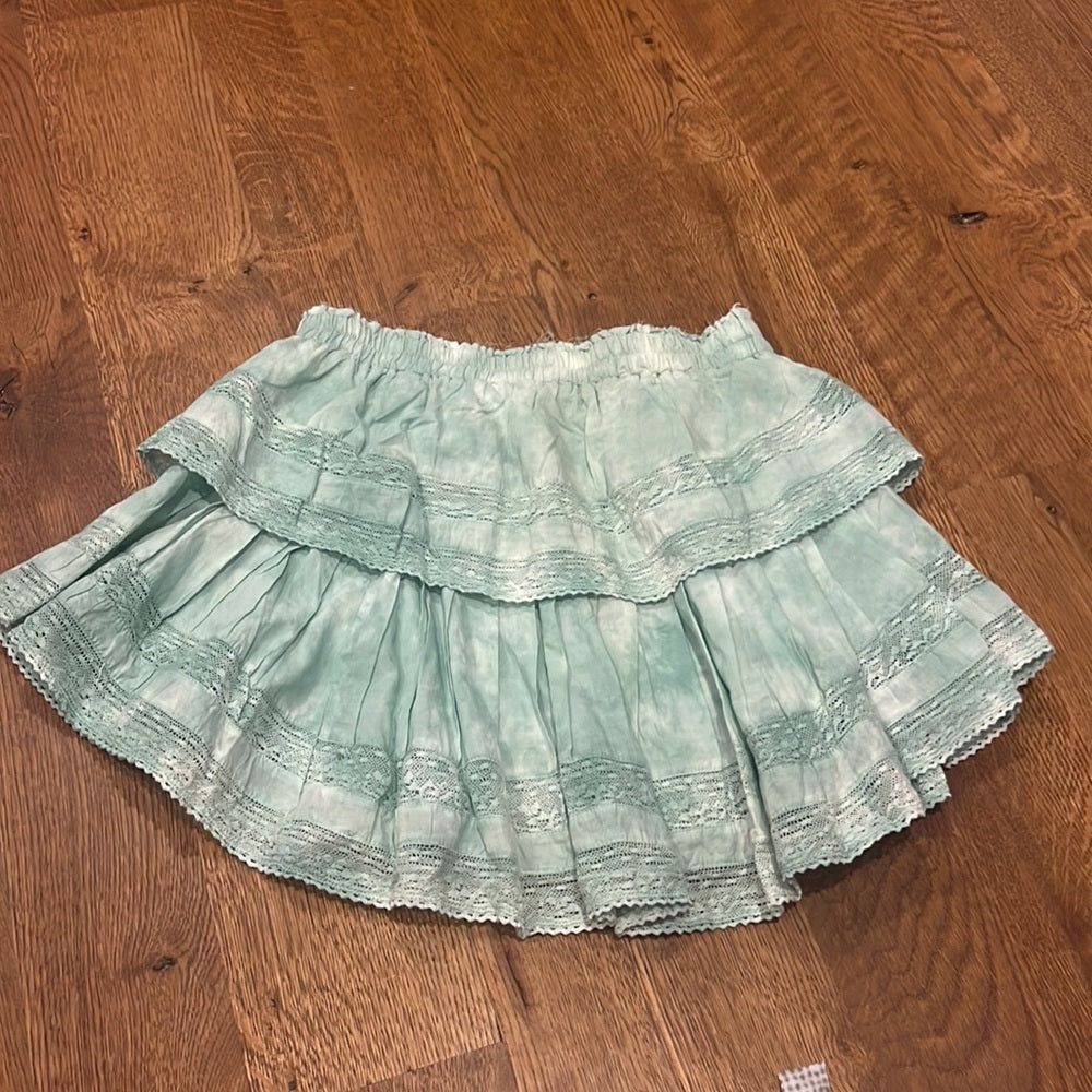 NWT LoveShackFancy Women’s Skirt Green and White Size XS