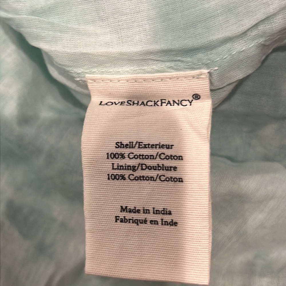 NWT LoveShackFancy Women’s Skirt Green and White Size XS