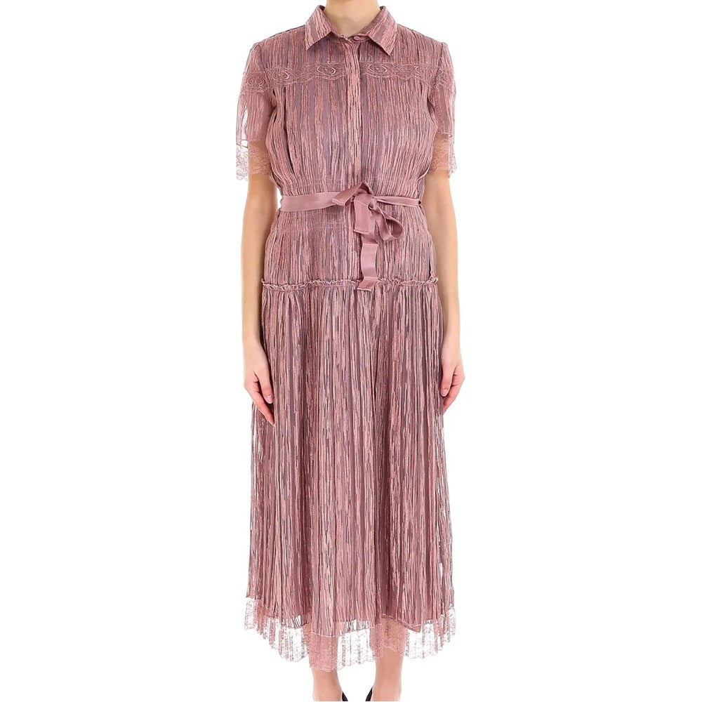 Bottega Veneta Women’s Pink and Sheer Dress Size 42 / 6-8
