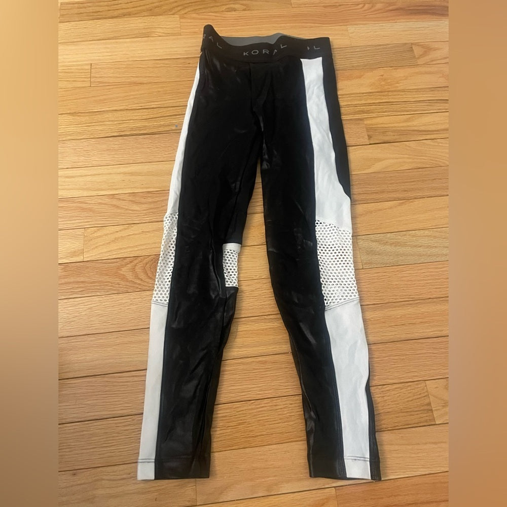KORAL White and Black Leggings Size XS