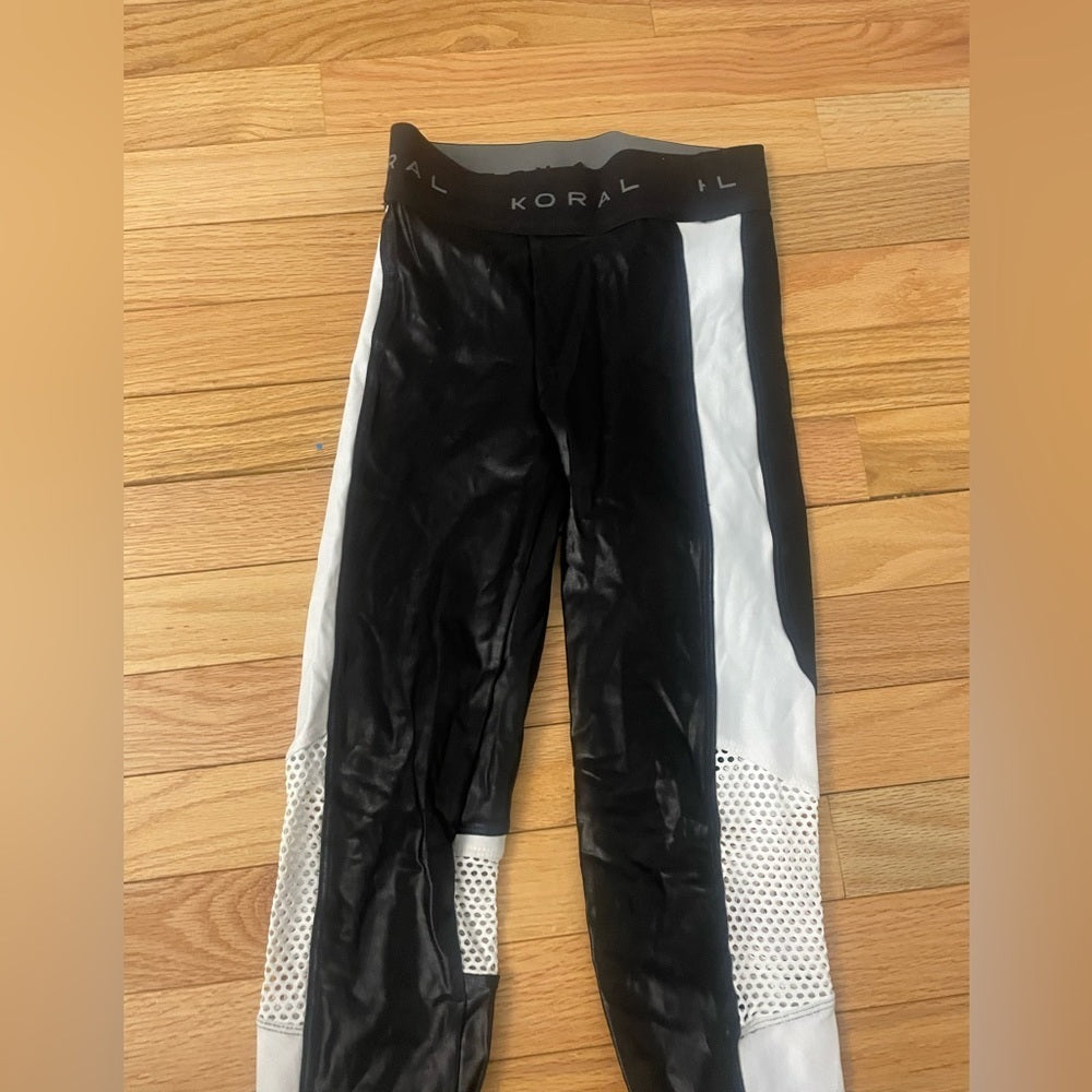 KORAL White and Black Leggings Size XS