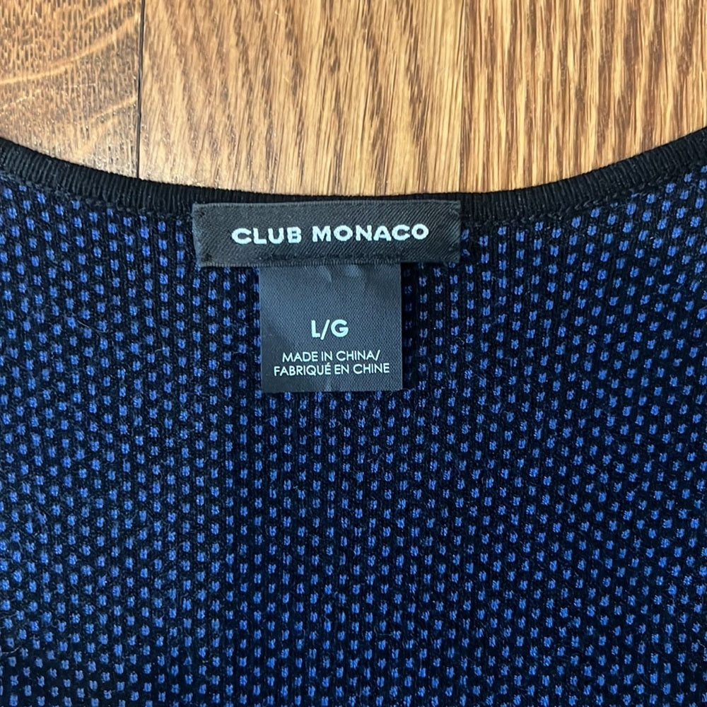 Club Monaco Woman’s Blue Long Sleeve Dress Size Large