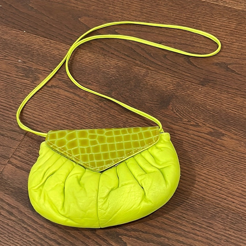 Green Leather Crossbody Bag