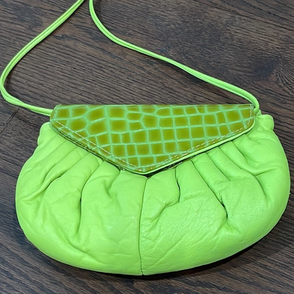 Green Leather Crossbody Bag
