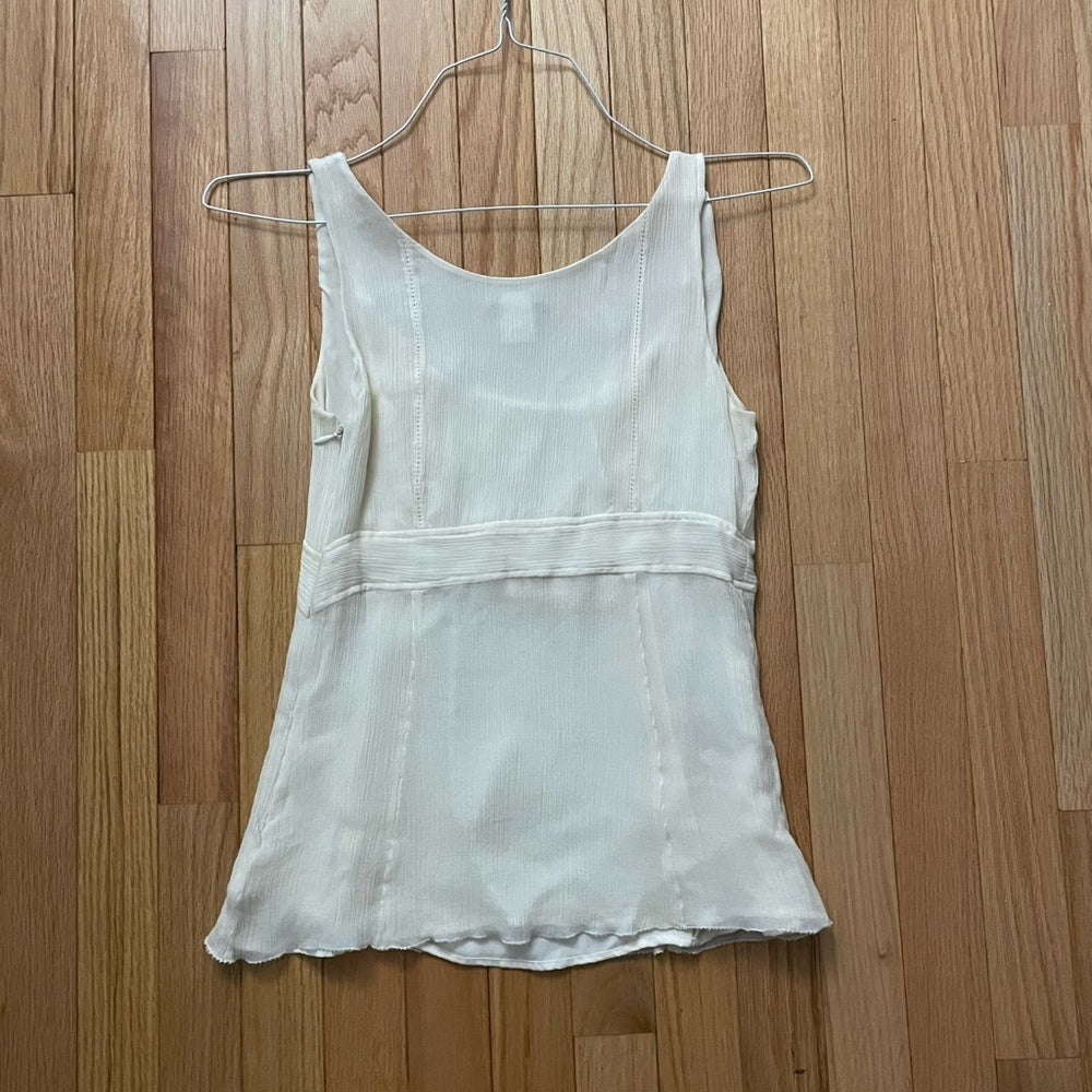 J. Crew White Tank Top Size 2