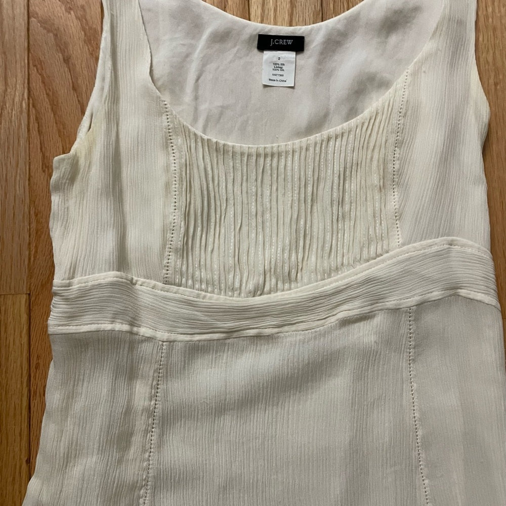 J. Crew White Tank Top Size 2