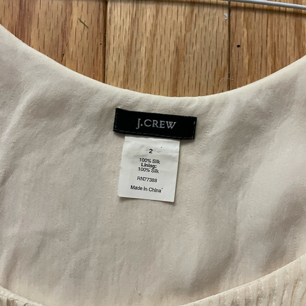 J. Crew White Tank Top Size 2