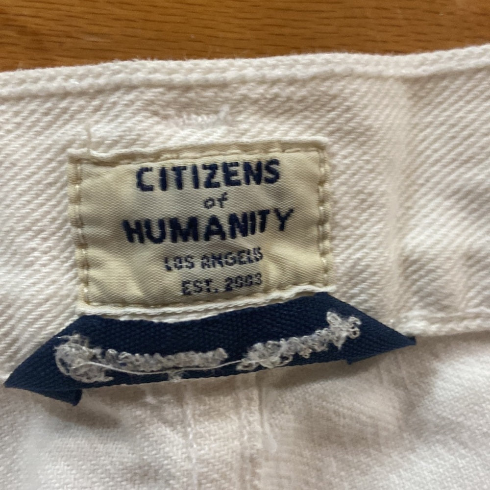 Women’s citizens of humanity jeans. White. Size 25