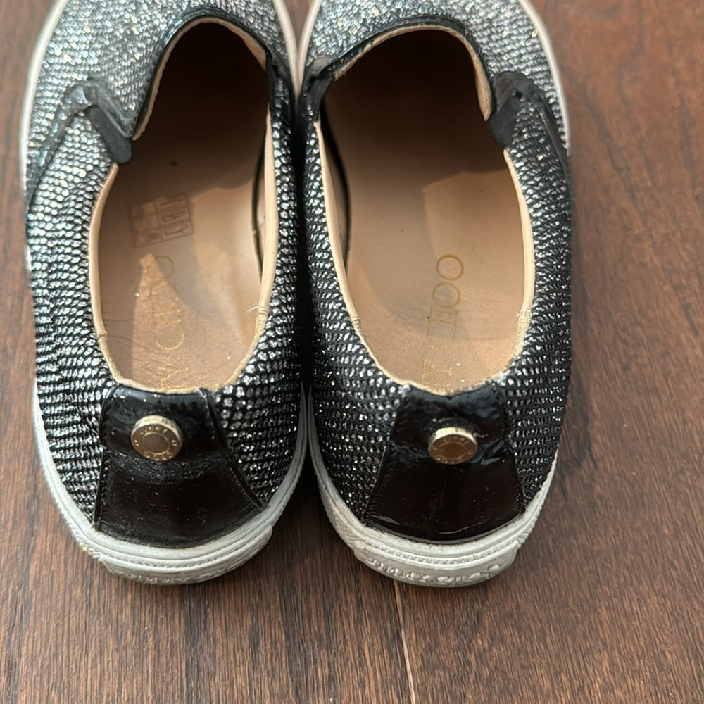 Jimmy Choo Women’s Sparkle Slip On Sneakers Size 38/8