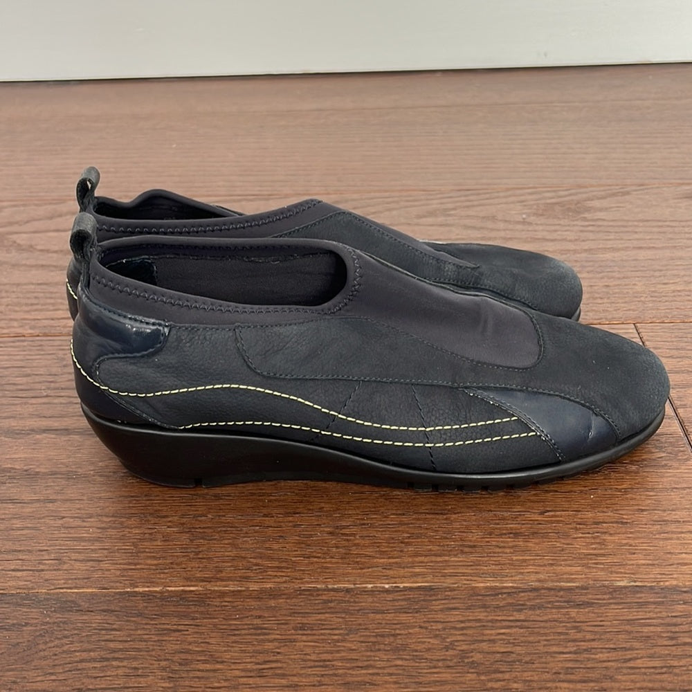 Farrell I Rossetti Black Wedge Pull On Sneaker Size 9