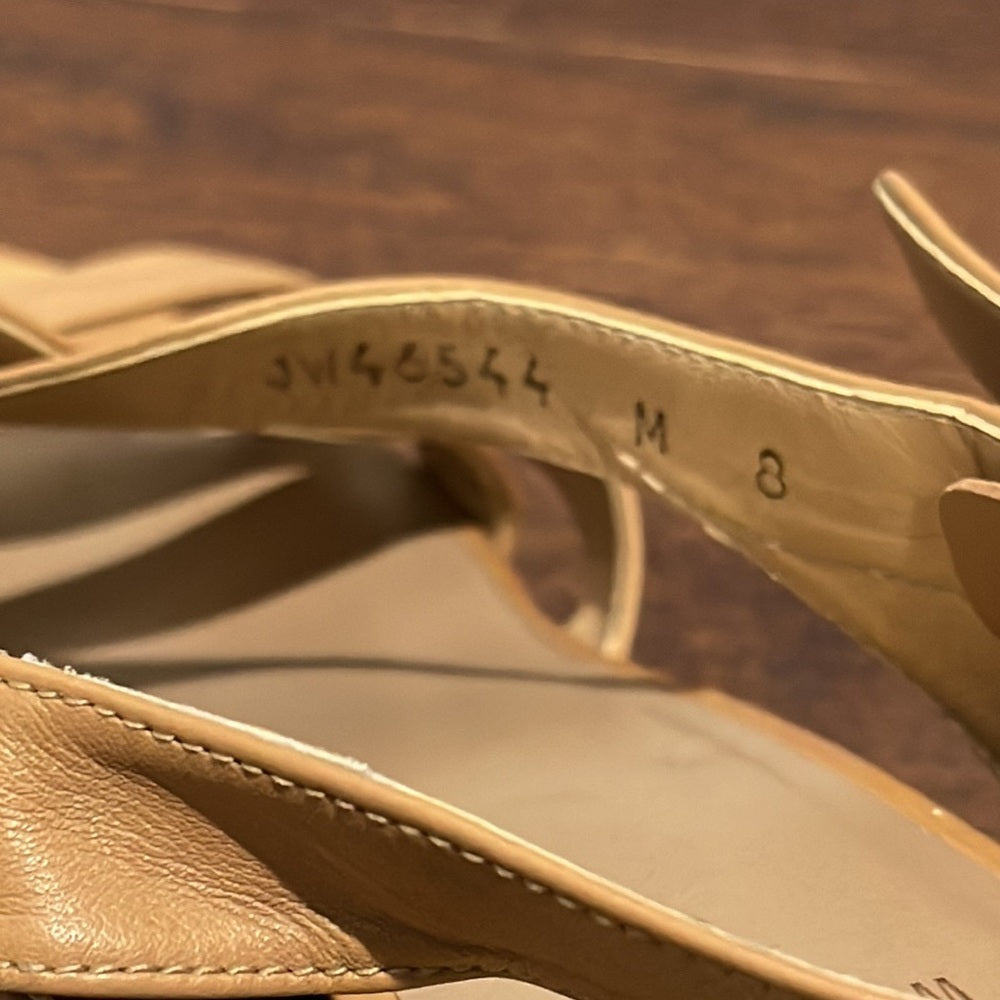 Stuart Weitzman Beige Leather Sandals Size 8