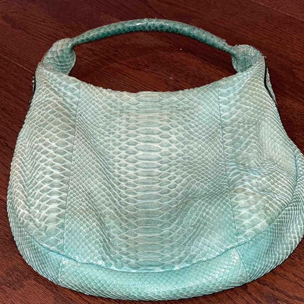 BE&D Bluish Green Skin Hobo Bag