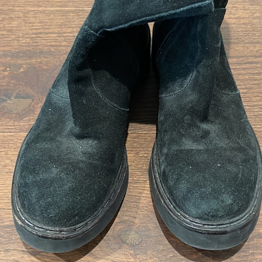 Barney’s New York Black Suede Booties Size 8.5
