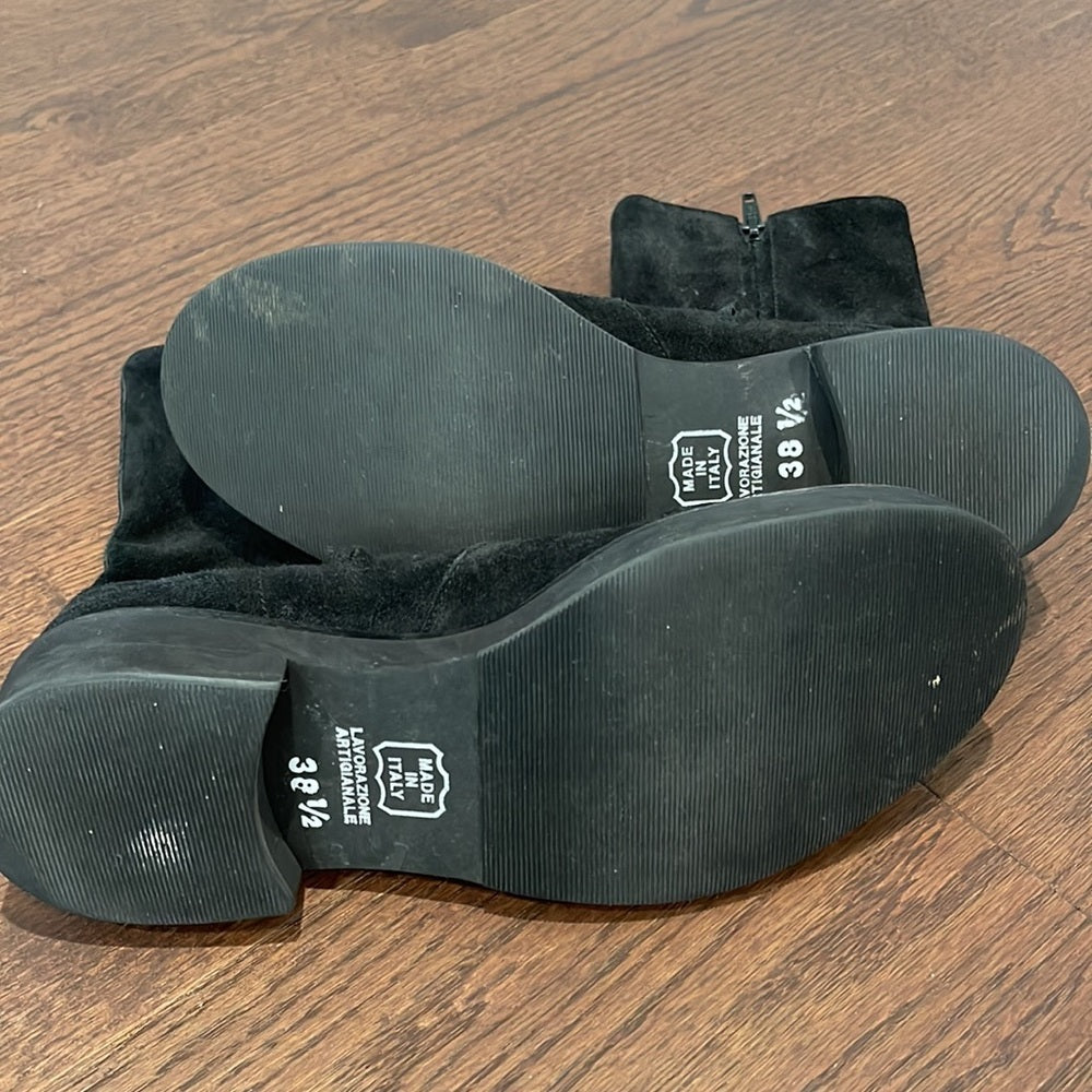 Barney’s New York Black Suede Booties Size 8.5