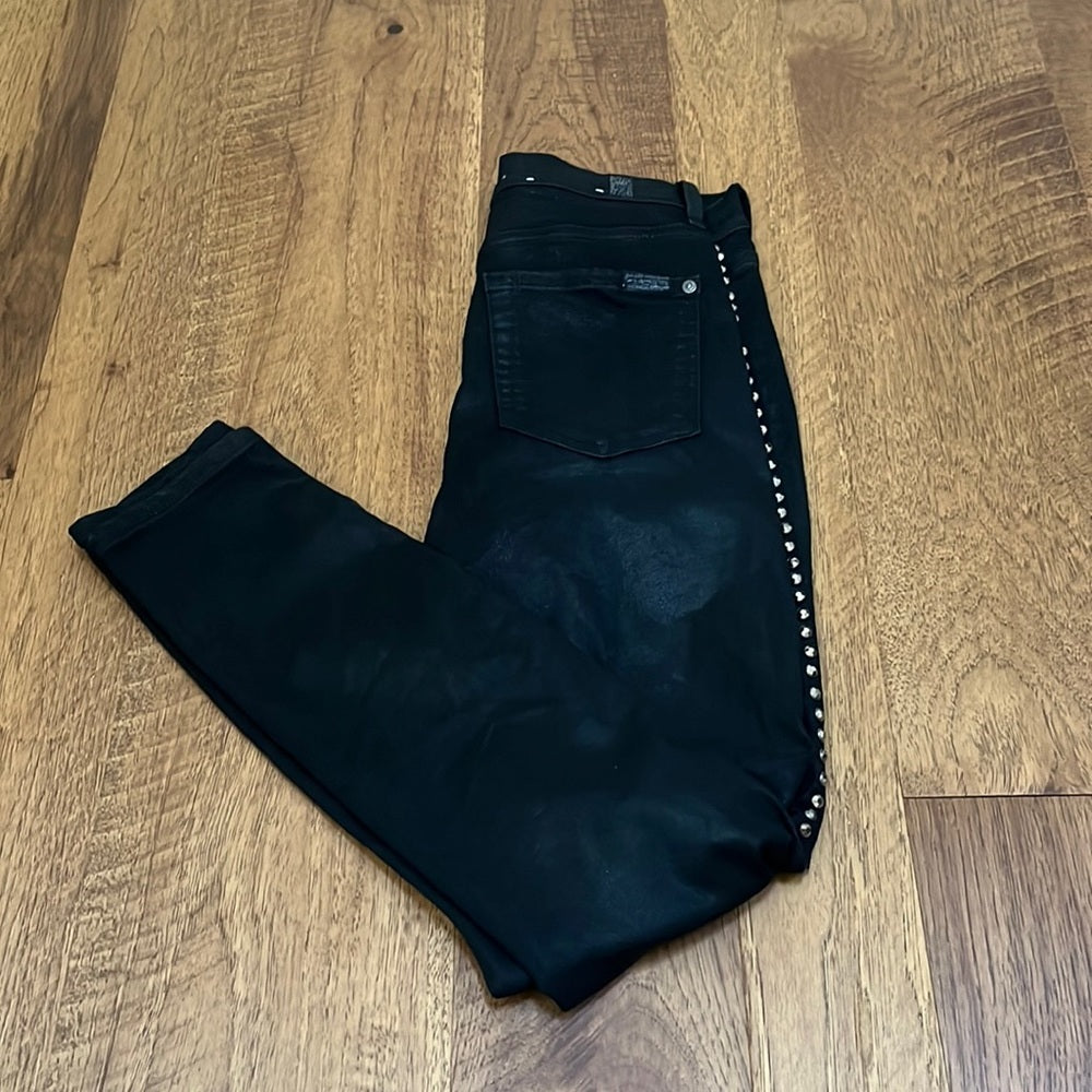 7 For All Mankind Woman’s High Waist Ankle Skinny Spandex Jeans Size 27