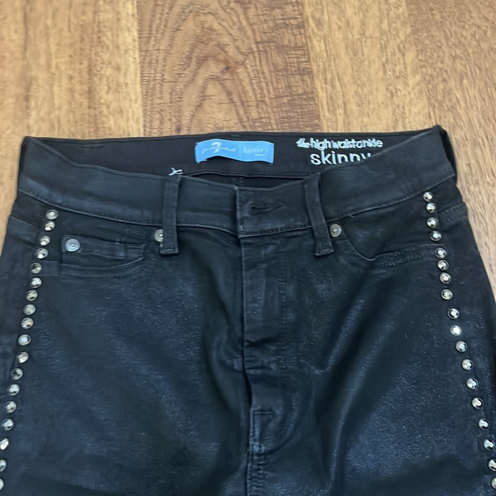 7 For All Mankind Woman’s High Waist Ankle Skinny Spandex Jeans Size 27