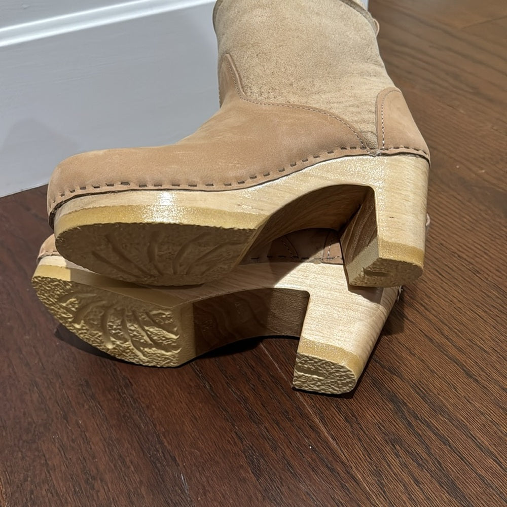 No.6 Pull On Shearling High Heel Boots Size 39/9