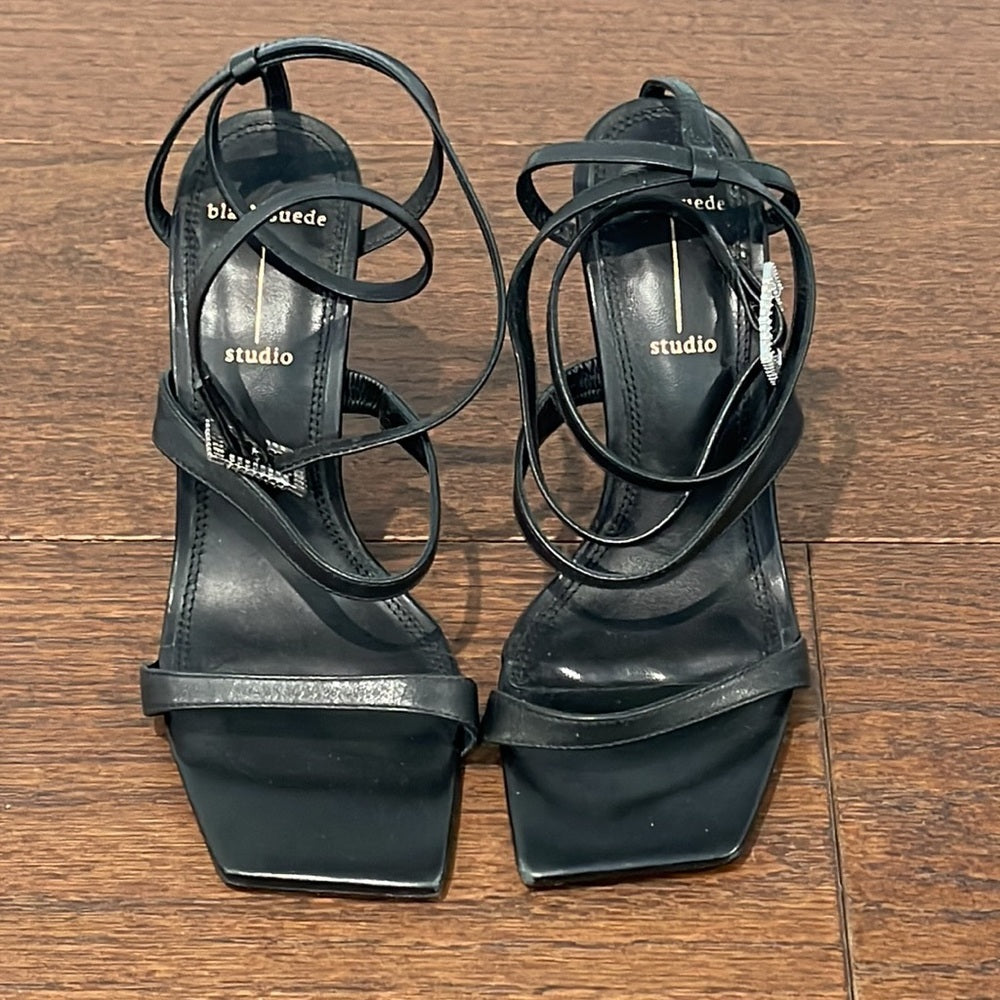 Black Suede Studio Women’s Square Toe Evening Shoes Size 36/6