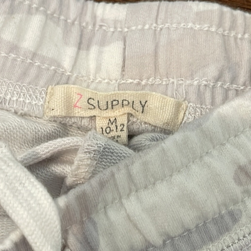 Z Supply Girls Grey Camo Shorts Size Medium 10-12