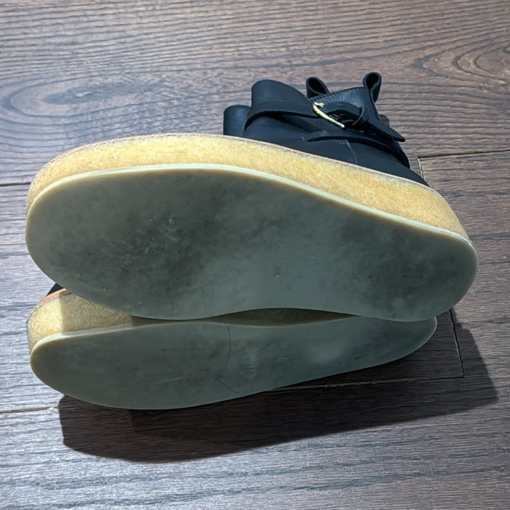 Ulla Johnson Lennox Flatform Black Leather Ankle Boots Size 37.5/7.5