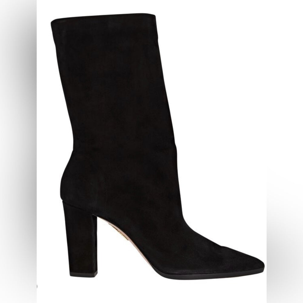 Aquazzura Women’s Black Suede Skyler Bootie Size 37.5/7.5