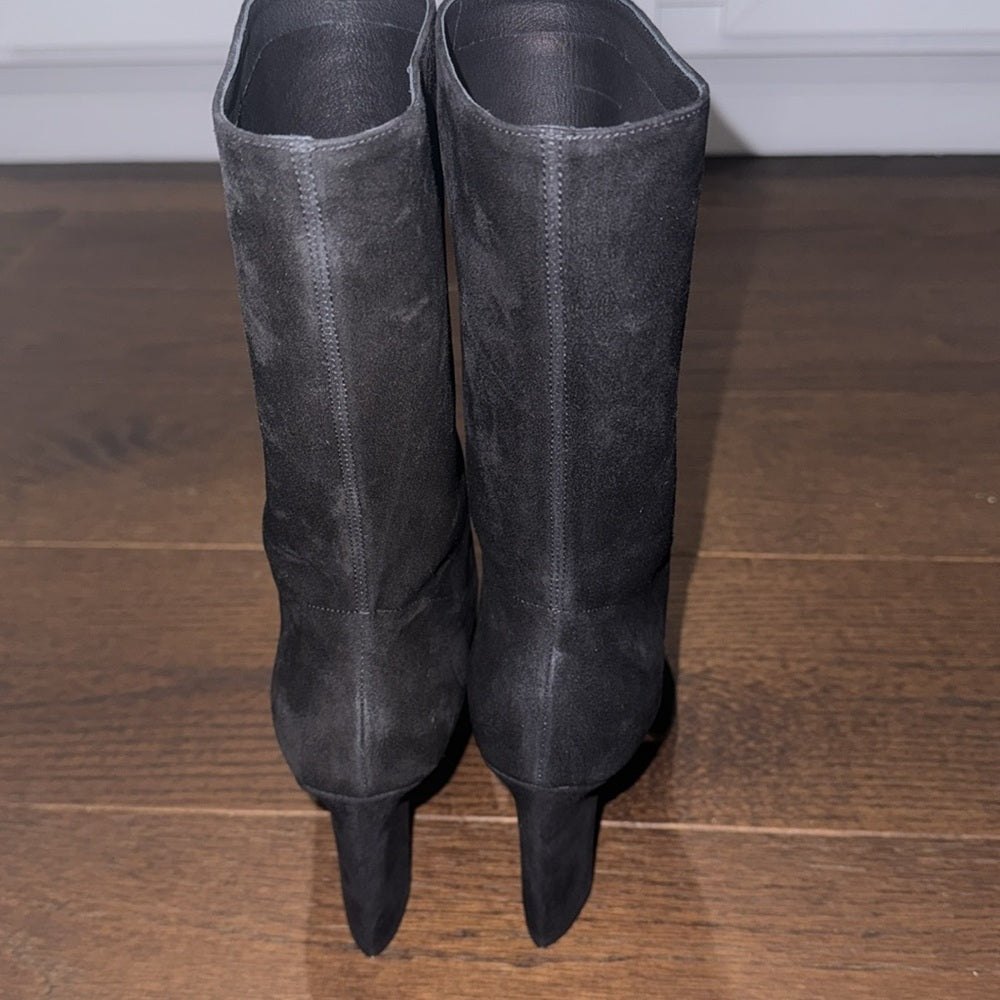 Aquazzura Women’s Black Suede Skyler Bootie Size 37.5/7.5