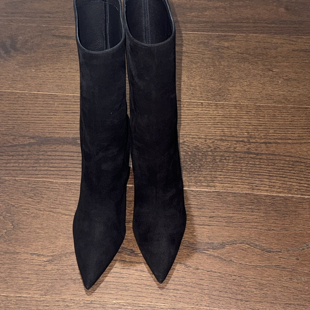 Aquazzura Women’s Black Suede Skyler Bootie Size 37.5/7.5