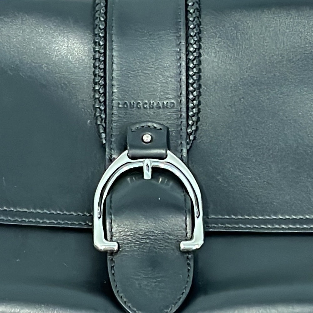 Longchamp Women’s Black Leather Shpulder Bag