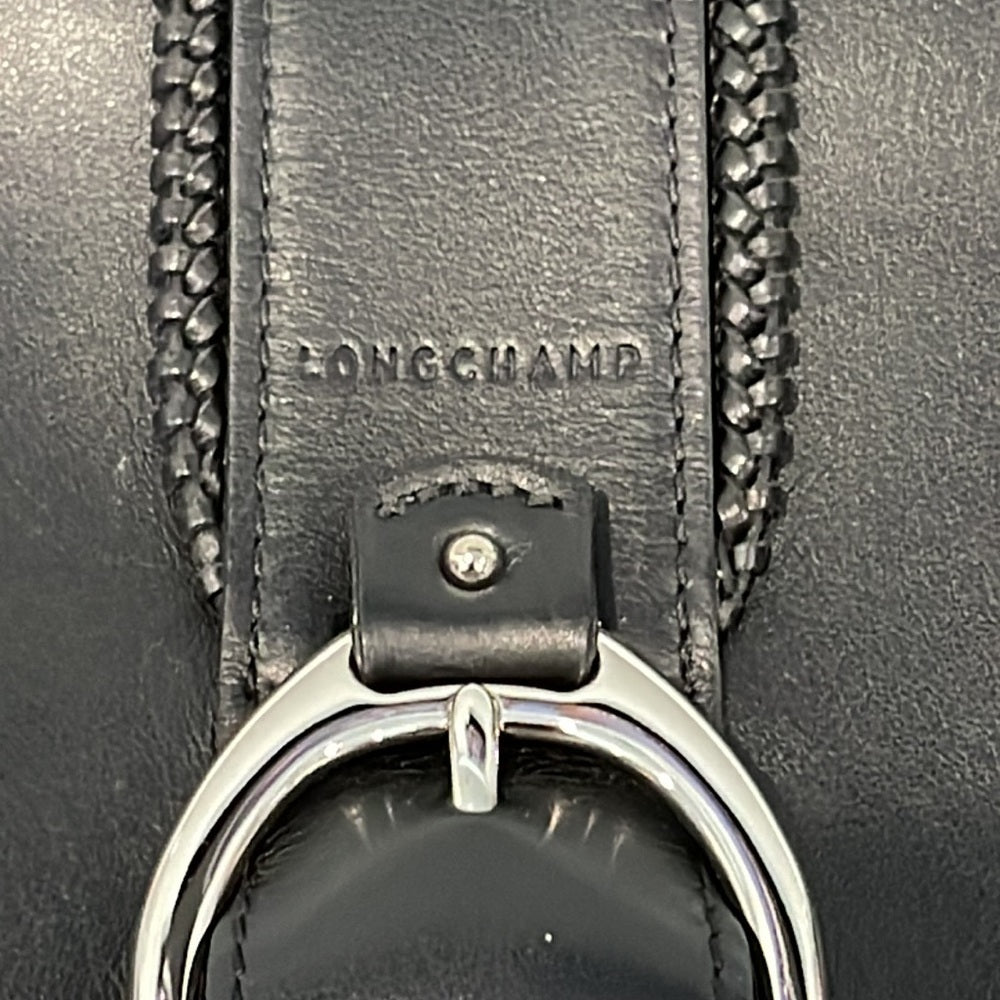 Longchamp Women’s Black Leather Shpulder Bag
