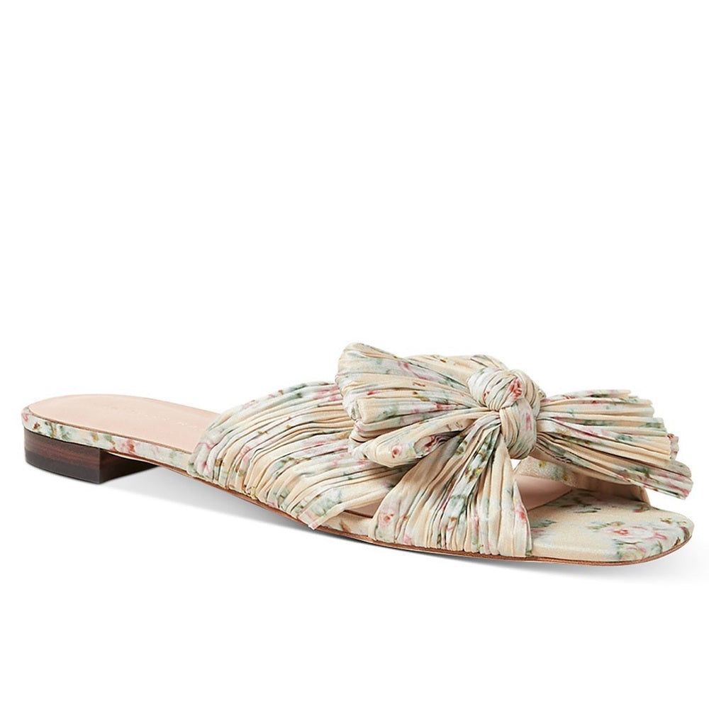 NWT Loeffler Randall Women’s Pleated Knot Flat Sandals Size 7