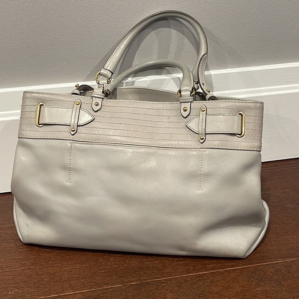 Salvatore Ferragamo Women’s Grey Leather Top Handle Bag