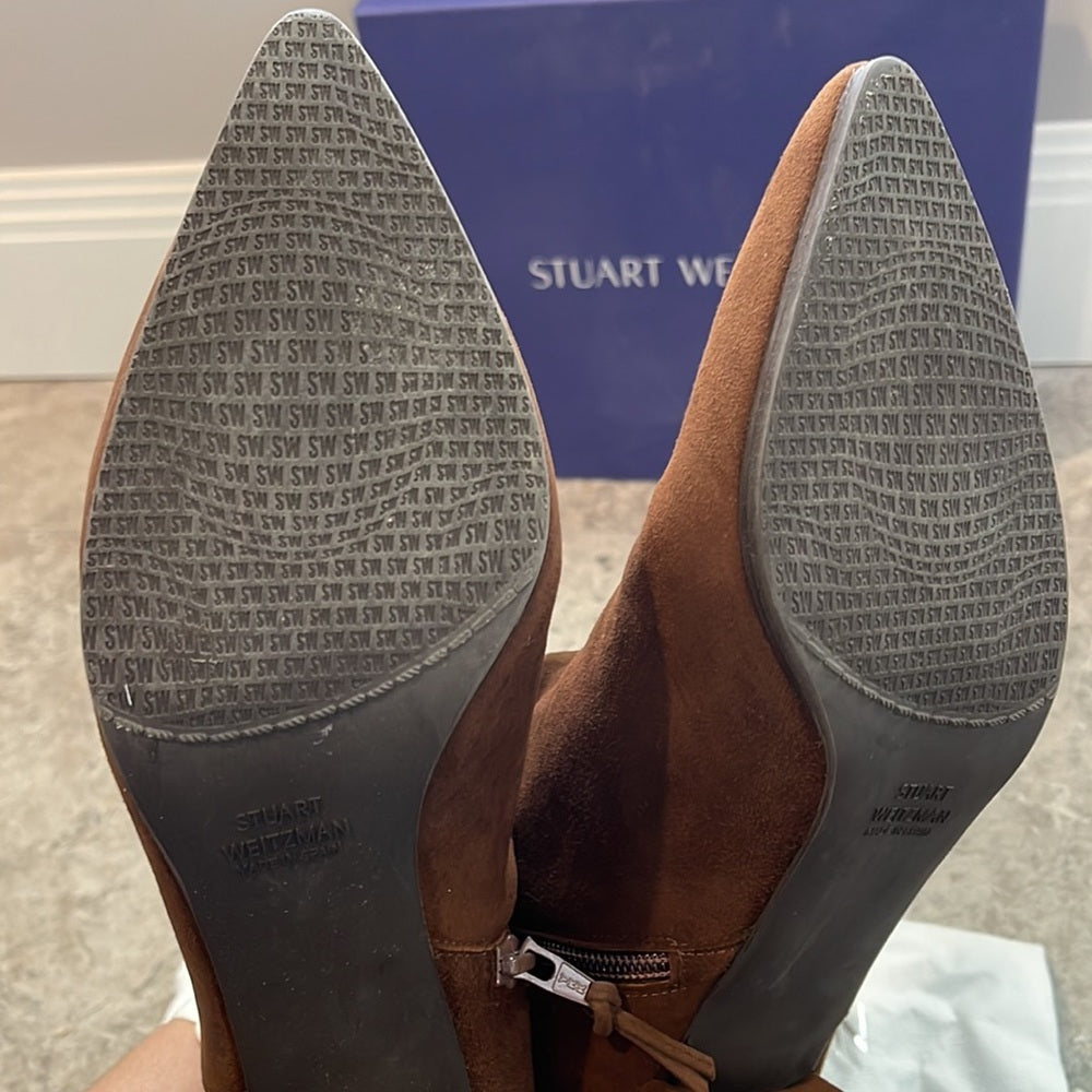Stuart Weitzman Brown Suede Bots Size 9