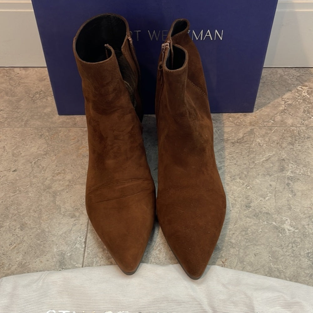 Stuart Weitzman Brown Suede Bots Size 9
